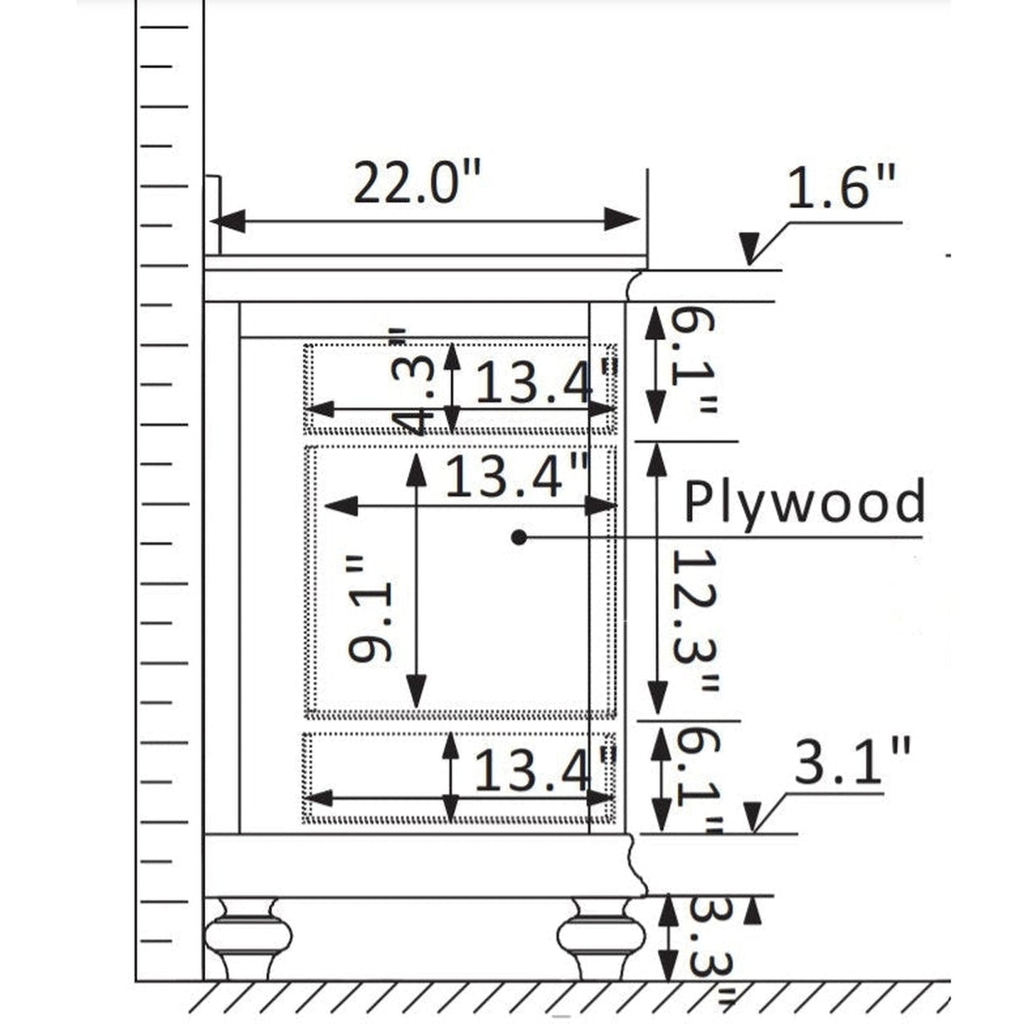Vinnova Charlotte 60" Finnish Green Freestanding Double Vanity Set In White Carrara Composite Quartz Stone Top With Undermount Ceramic Sink, Backsplash and Mirror