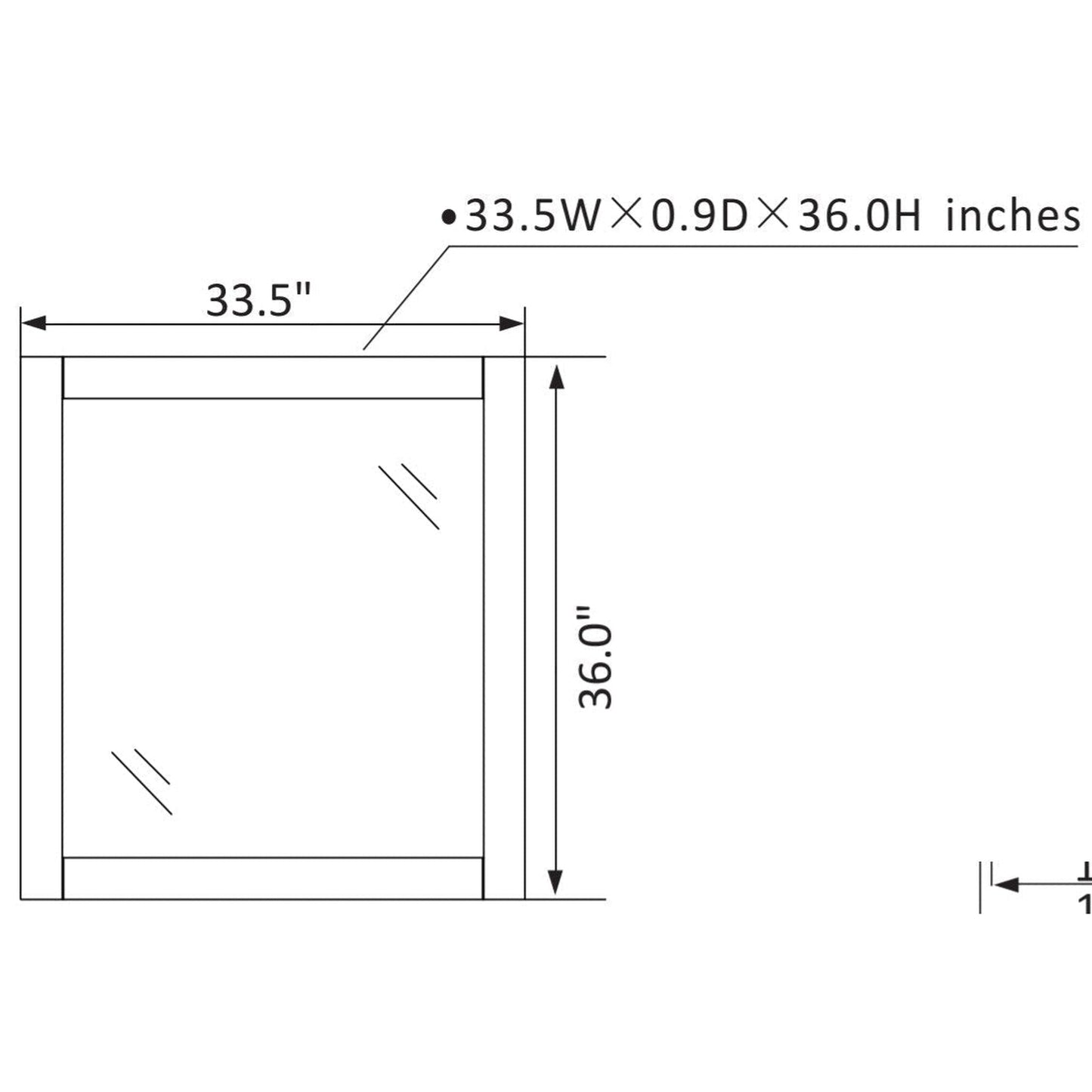 Vinnova Gela 36" White Freestanding Single Vanity Set In White Carrara Marble Top With Undermount Ceramic Sink and Mirror