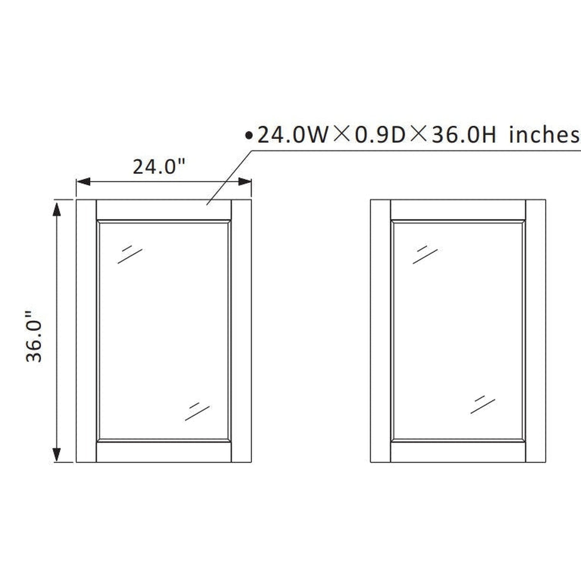 Vinnova Grayson 60" x 22" Rust Black Freestanding Double Vanity Set With White Carrara Composite Stone Countertop And Mirror