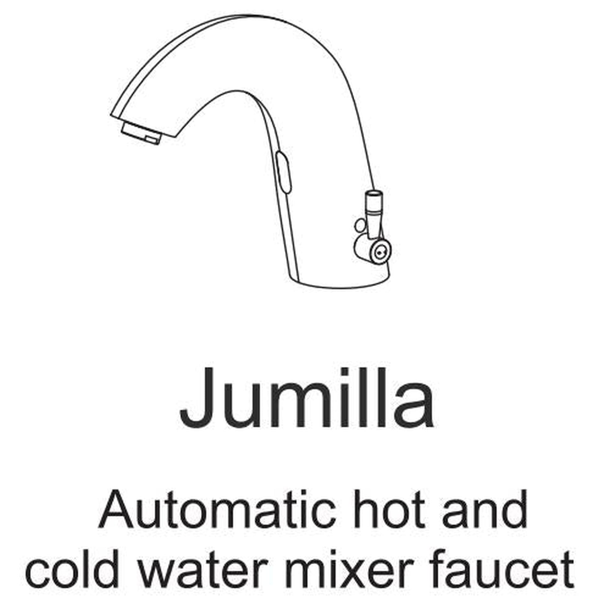 Vinnova Jumilla 7" Single Hole Polished Chrome Automatic Sensor Touchless Bathroom Sink Faucet