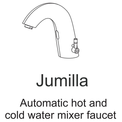 Vinnova Jumilla 7" Single Hole Satin Nickel Automatic Sensor Touchless Bathroom Sink Faucet