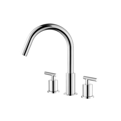 Vinnova Lodosa 10" Two Hole Polished Chrome 8" Widespread High Arc Bathroom Sink Faucet