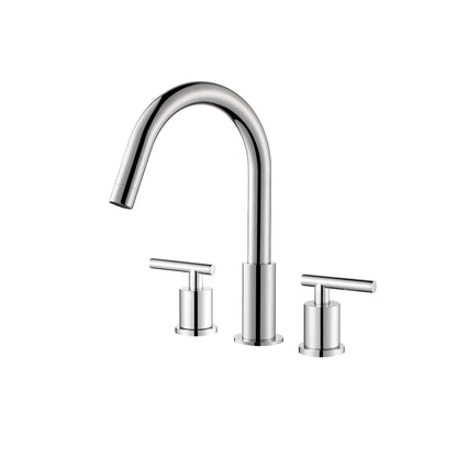 Vinnova Lodosa 10" Two Hole Polished Chrome 8" Widespread High Arc Bathroom Sink Faucet