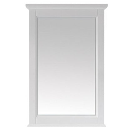 Vinnova Lorna 36" White Freestanding Single Vanity Set In White Carrara Composite Stone Top With Undermount Ceramic Sink and Mirror