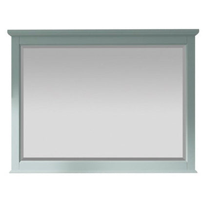 Vinnova Lorna 48" Finnish Green Freestanding Single Vanity Set In White Carrara Composite Stone Top With Undermount Ceramic Sink and Mirror