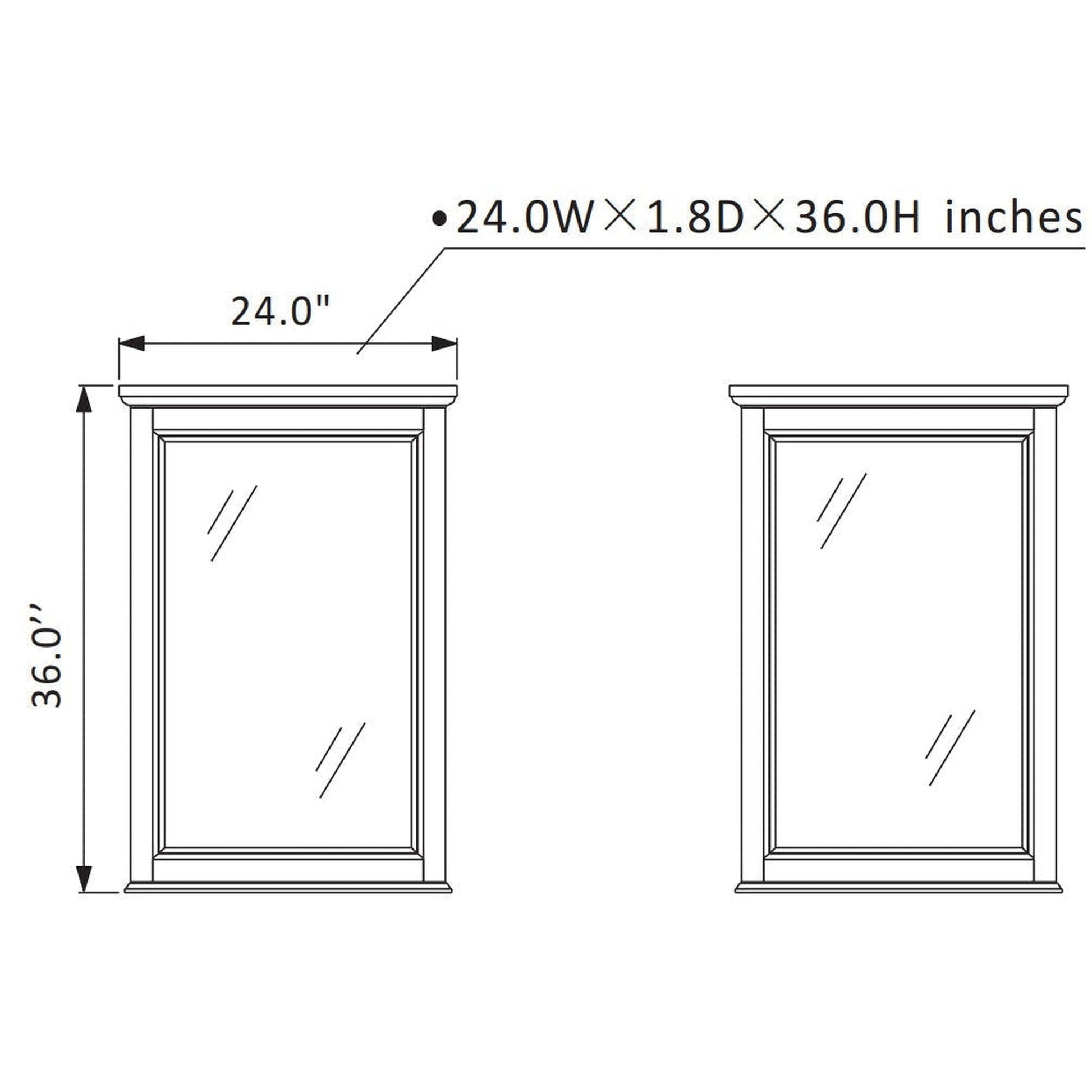 Vinnova Lorna 60" White Freestanding Double Vanity Set In White Carrara Composite Stone Top With Undermount Ceramic Sink and Mirror
