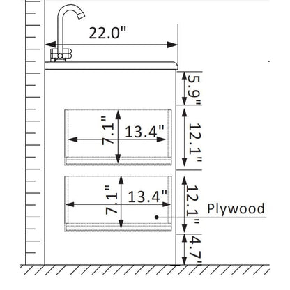 Vinnova Naples 36" White Freestanding Single Vanity Set In White Carrara Marble Top With Undermount Ceramic Sink and Mirror