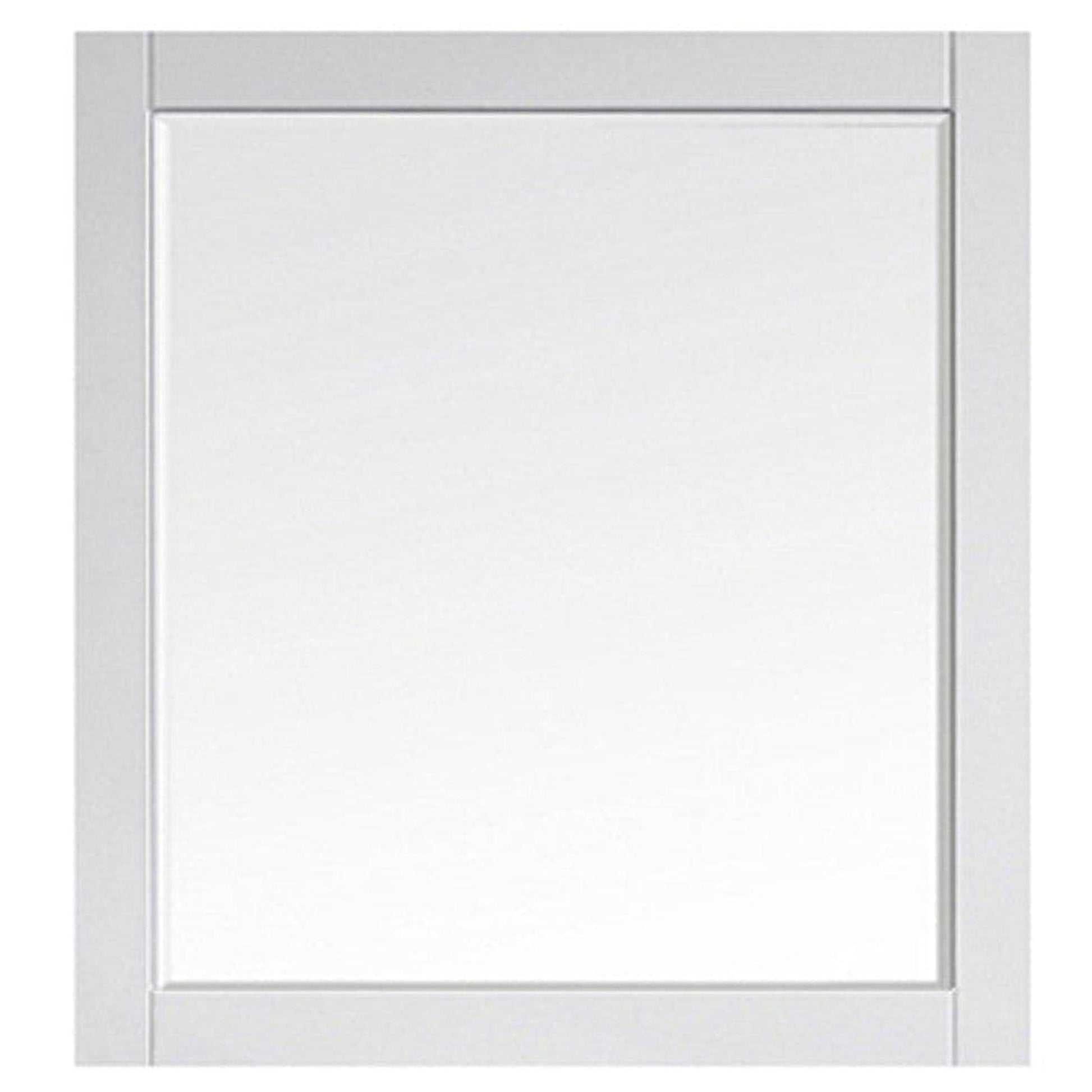 Vinnova Naples 36" White Freestanding Single Vanity Set In White Carrara Marble Top With Undermount Ceramic Sink and Mirror