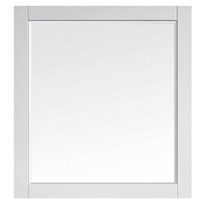 Vinnova Naples 36" White Freestanding Single Vanity Set In White Carrara Marble Top With Undermount Ceramic Sink and Mirror