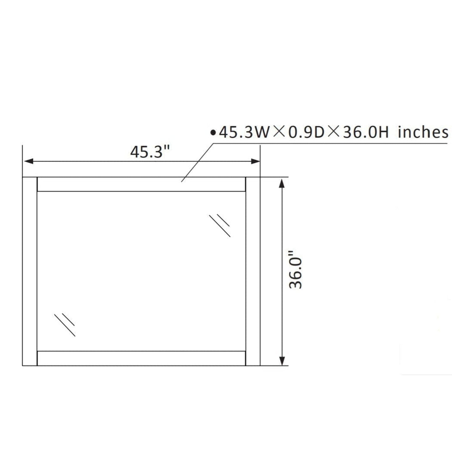 Vinnova Naples 48" White Freestanding Single Vanity Set In White Carrara Marble Top With Undermount Ceramic Sink and Mirror