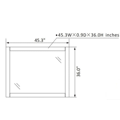 Vinnova Naples 48" White Freestanding Single Vanity Set In White Carrara Marble Top With Undermount Ceramic Sink and Mirror