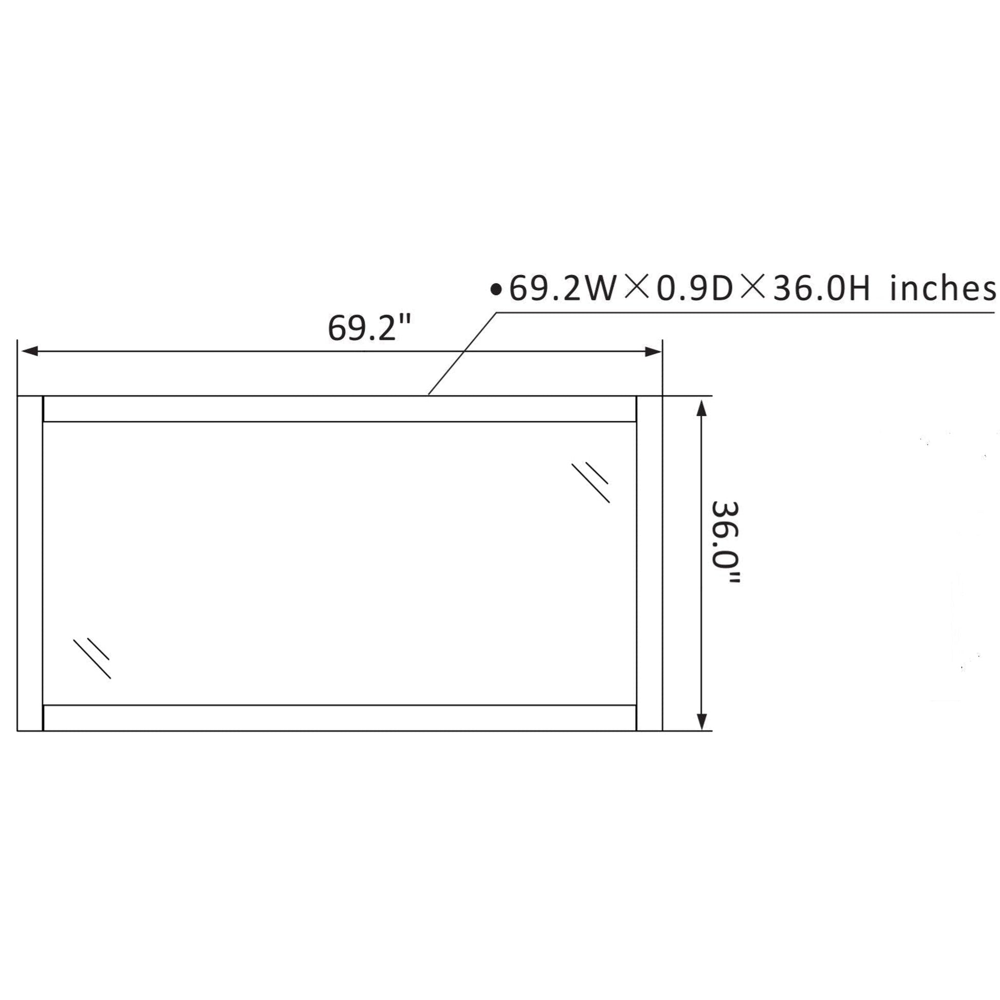 Vinnova Naples 72" Gray Freestanding Double Vanity Set In White Carrara Marble Top With Undermount Ceramic Sink and Mirror