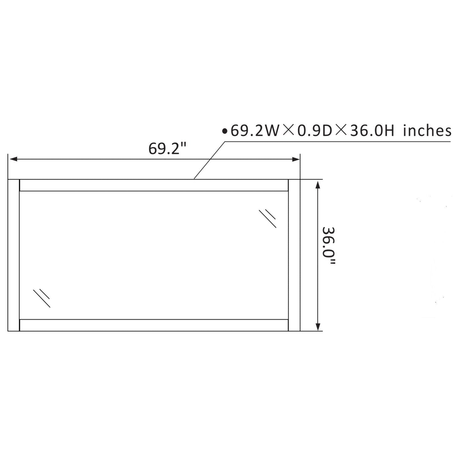 Vinnova Naples 72" White Freestanding Double Vanity Set In White Carrara Marble Top With Undermount Ceramic Sink and Mirror