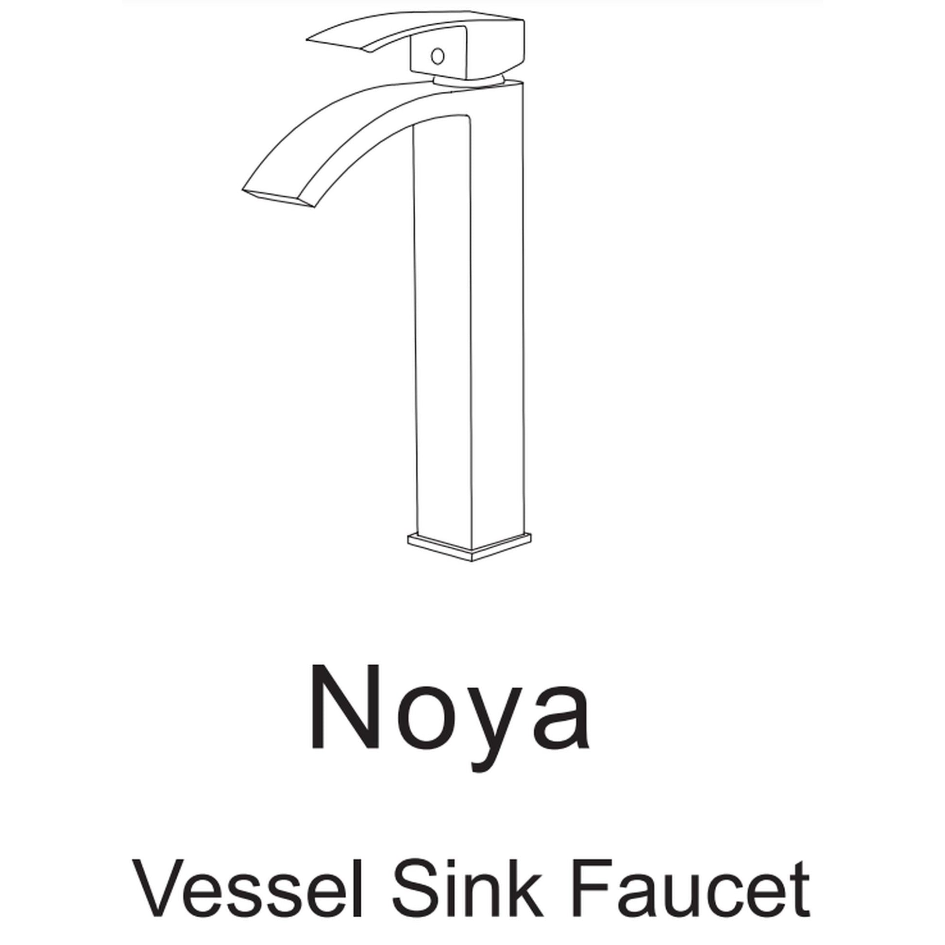 Vinnova Noya 11" Single Hole Brushed Gold High Arc Vessel Bathroom Sink Faucet
