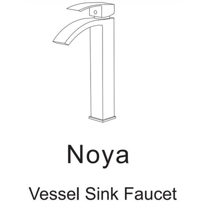 Vinnova Noya 11" Single Hole Satin Nickel High Arc Vessel Bathroom Sink Faucet