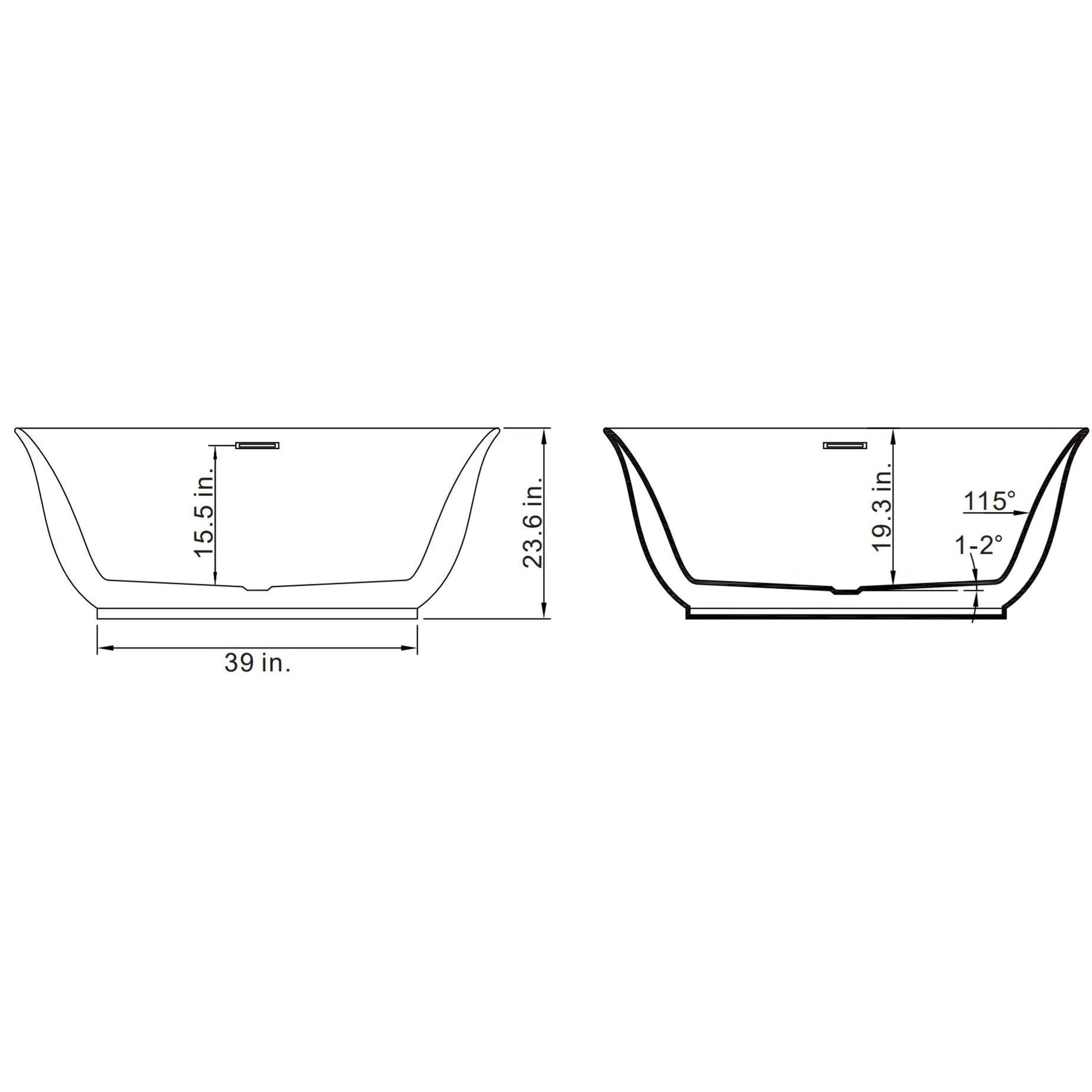 Aubrey 67 x 31.5 Air Jet Freestanding Bathtub – Vinnova Design