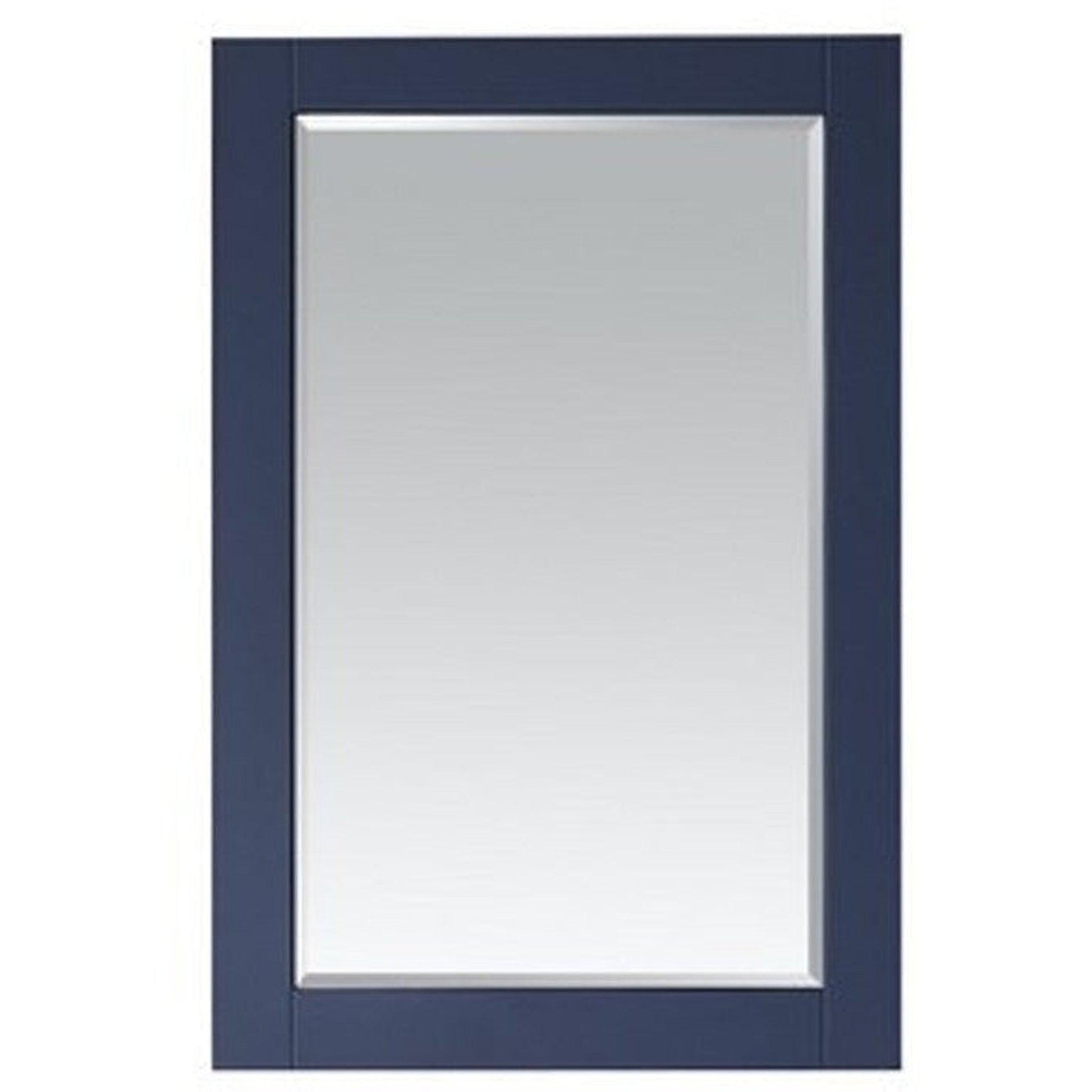 Vinnova Pavia 36" Royal Blue Freestanding Single Vanity Set With Acrylic Undermount Sink And Mirror