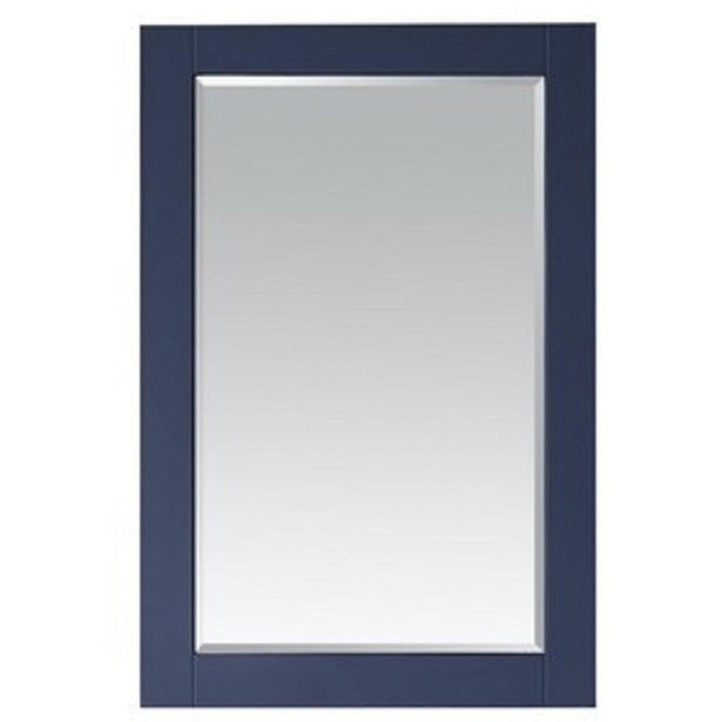 Vinnova Pavia 36" Royal Blue Freestanding Single Vanity Set With Acrylic Undermount Sink And Mirror