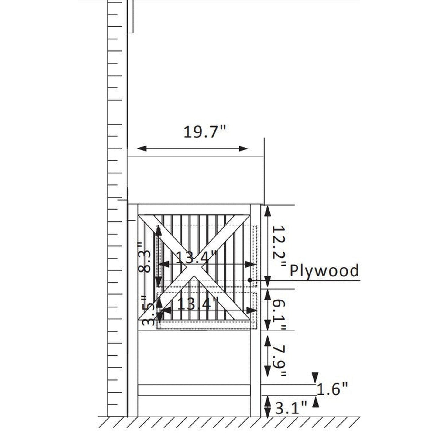 Vinnova Pavia 48" Gray Freestanding Single Vanity Set With Acrylic Undermount Sink And Mirror