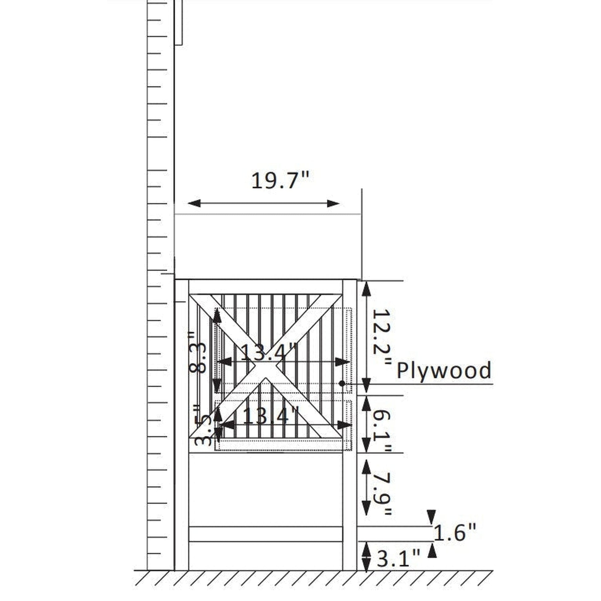 Vinnova Pavia 48" Gray Freestanding Single Vanity Set With Acrylic Undermount Sink And Mirror