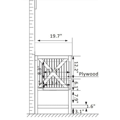 Vinnova Pavia 48" Gray Freestanding Single Vanity Set With Acrylic Undermount Sink And Mirror
