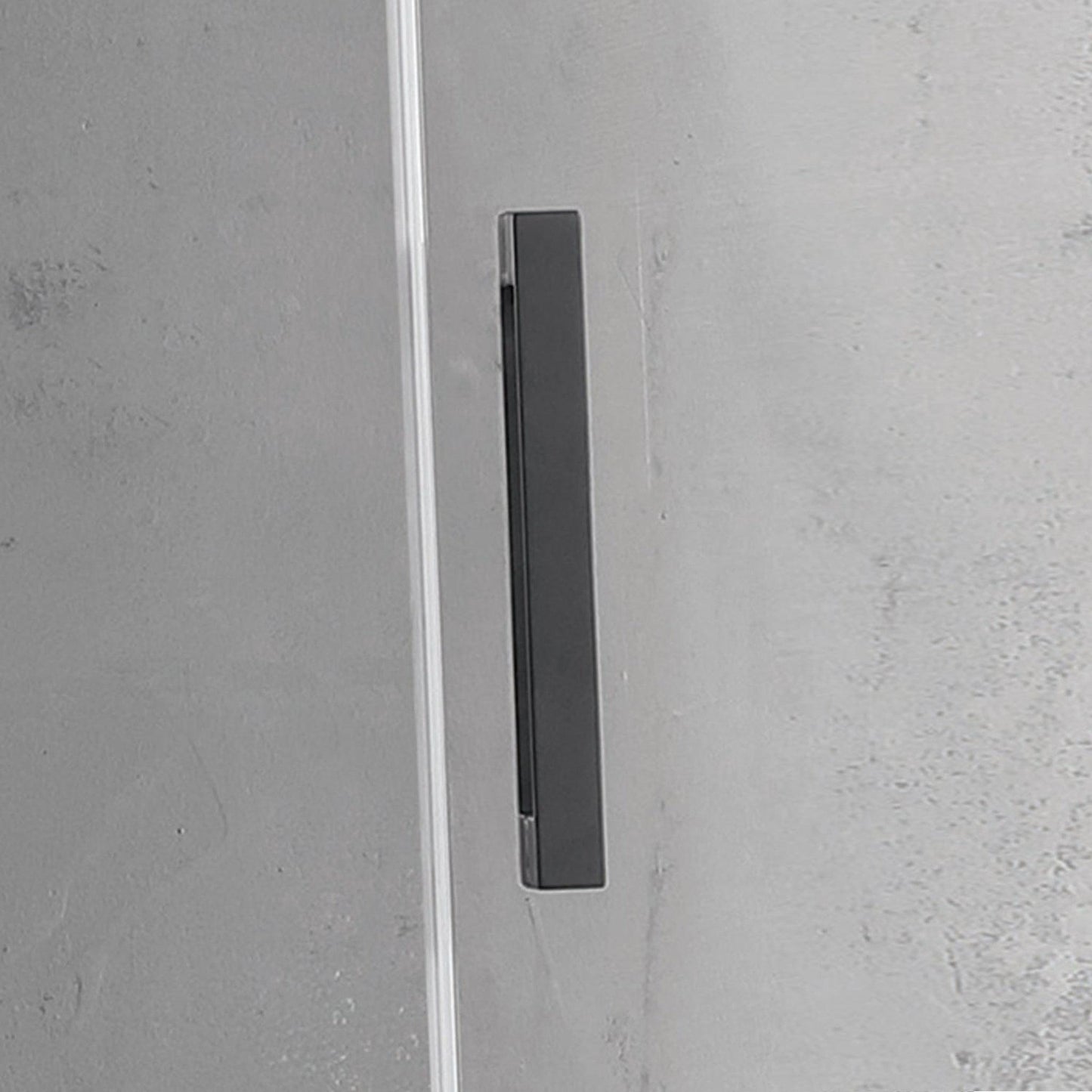 Vinnova Rovigo 48" x 76" Matte Black Single Sliding Frameless Shower Door