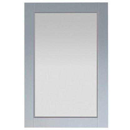 Vinnova Shannon 36" Paris Gray Freestanding Single Vanity Set In White Carrara Composite Stone Top With Undermount Ceramic Sink and Mirror