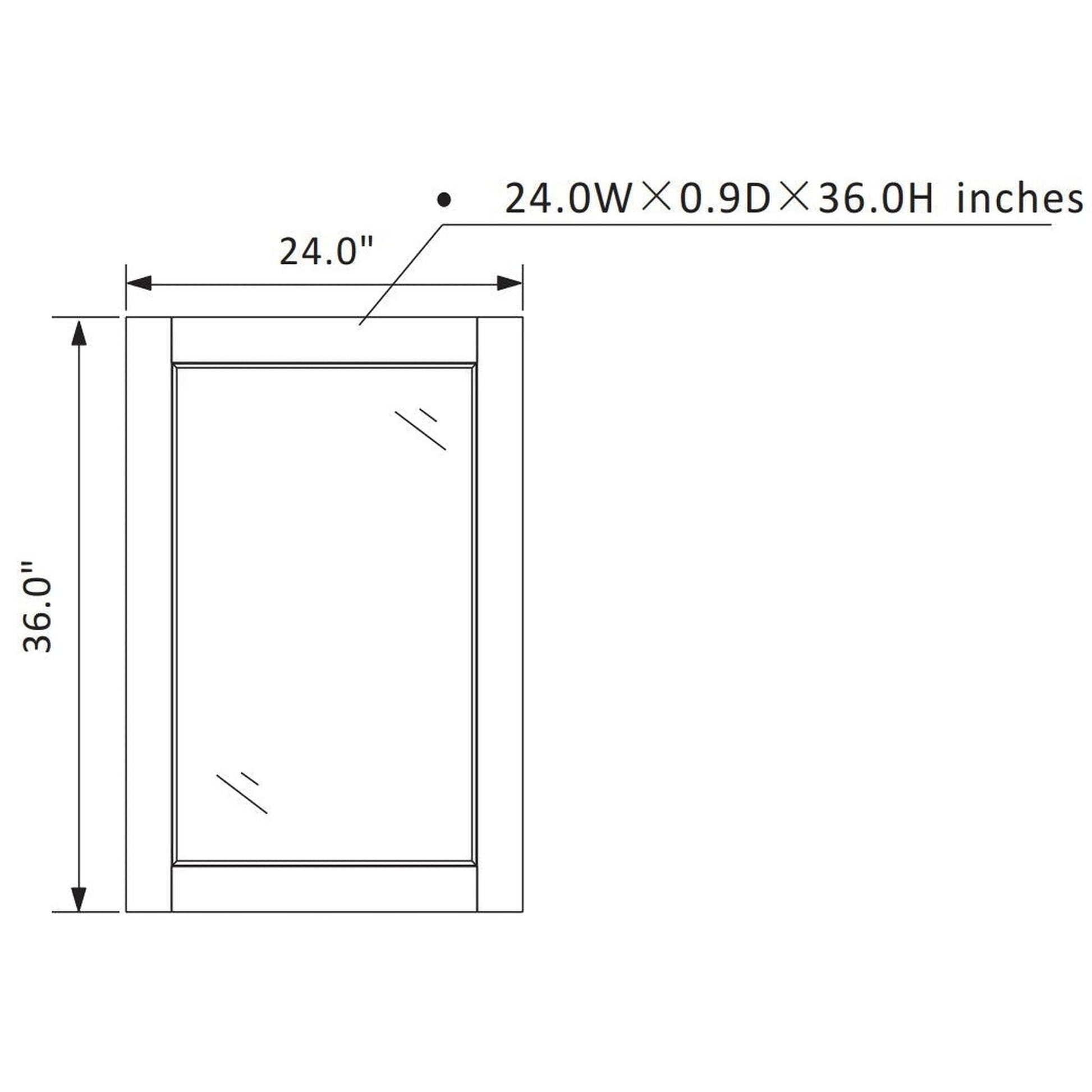 Vinnova Shannon 36" White Freestanding Single Vanity Set In White Carrara Composite Stone Top With Undermount Ceramic Sink and Mirror