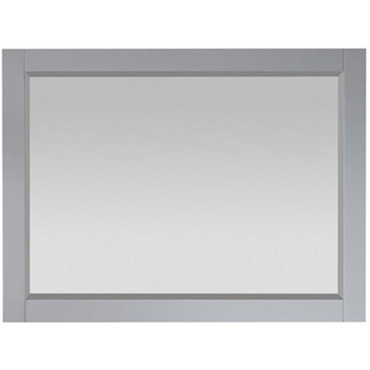 Vinnova Shannon 60" Paris Gray Freestanding Single Vanity Set In White Carrara Composite Stone Top With Undermount Ceramic Sink and Mirror