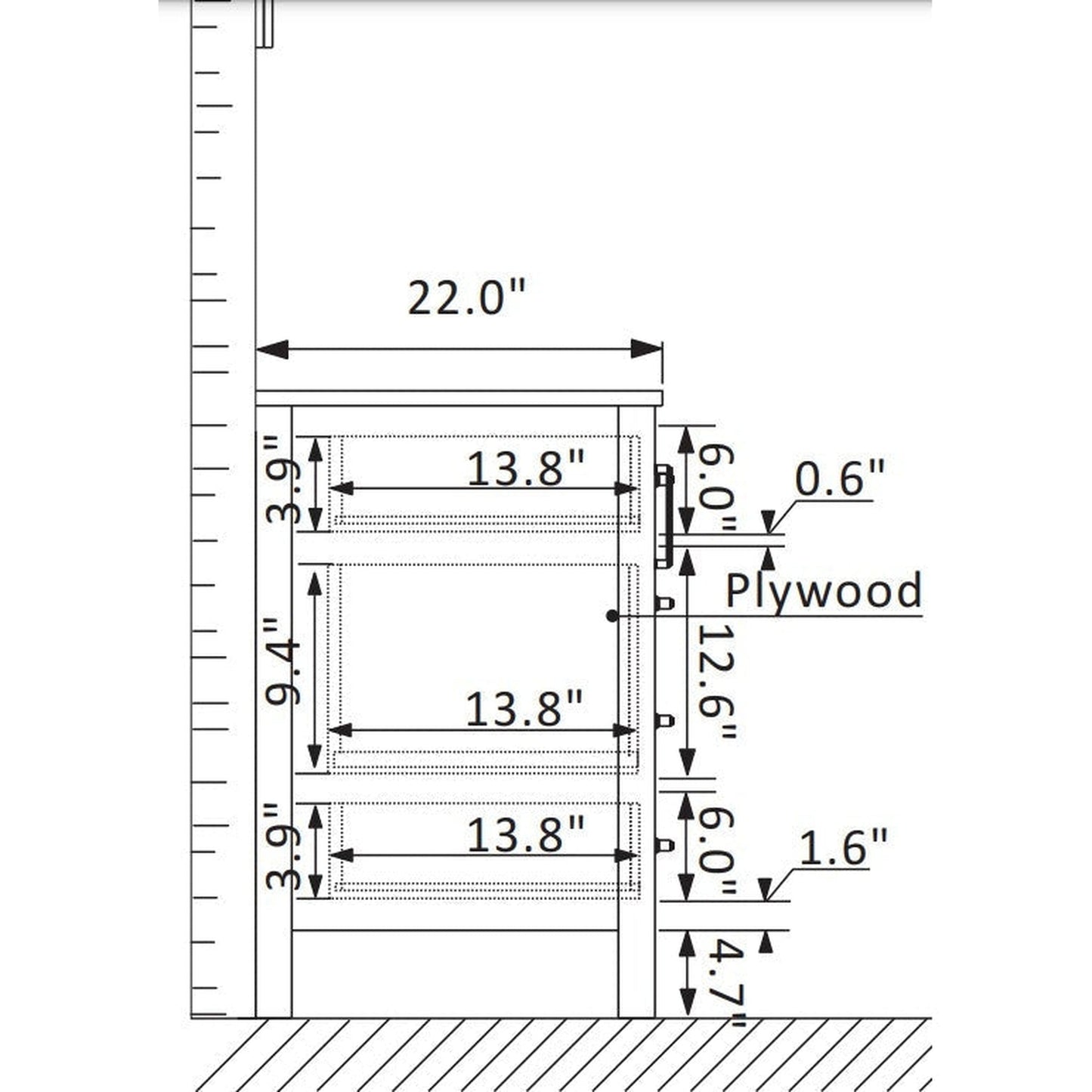 Vinnova Shannon 60" Paris Gray Freestanding Single Vanity Set In White Carrara Composite Stone Top With Undermount Ceramic Sink and Mirror