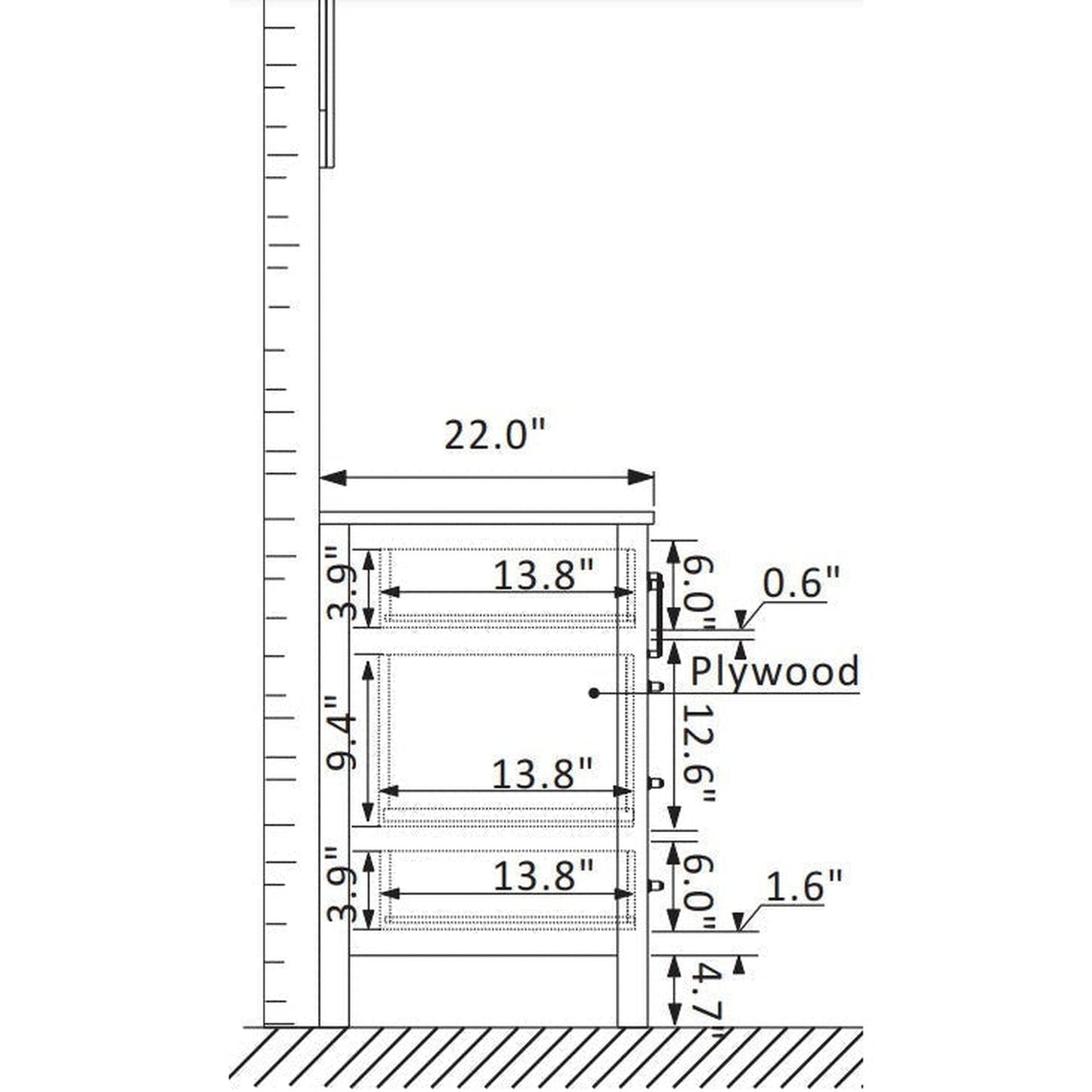 Vinnova Shannon 60" White Freestanding Double Vanity Set In White Carrara Composite Stone Top With Undermount Ceramic Sink And Mirror