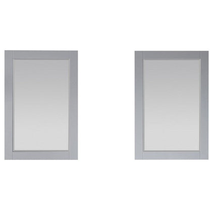 Vinnova Shannon 72" Paris Gray Freestanding Double Vanity Set In White Carrara Composite Stone Top With Undermount Ceramic Sink and Mirror