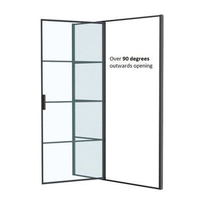 Vinnova Sondrio 60" x 76" Matte Black Rectangle Framed Pivot Shower Door