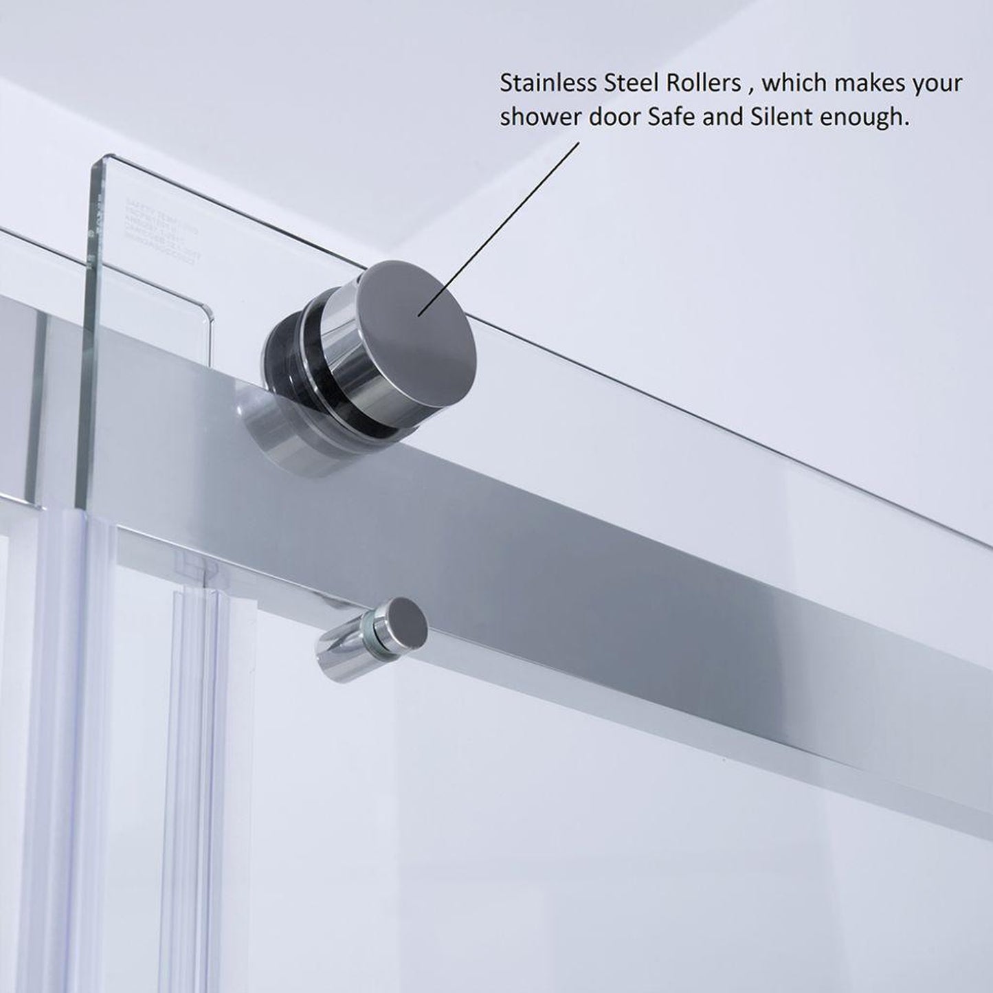 Vinnova Spezia 48" x 76" Polished Chrome Rectangle Double Sliding Bypass Frameless Shower Enclosure