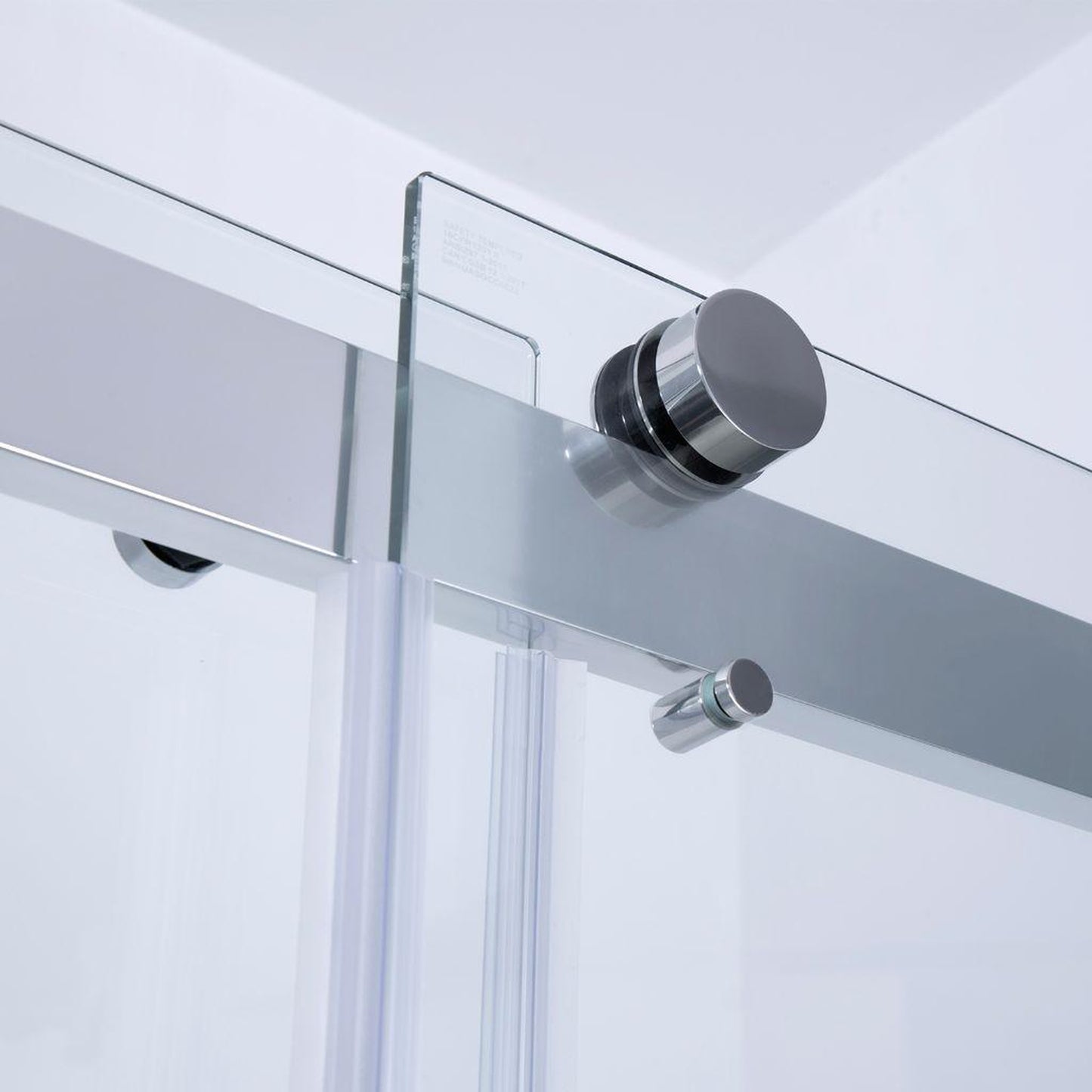 Vinnova Spezia 48" x 76" Polished Chrome Rectangle Double Sliding Bypass Frameless Shower Enclosure