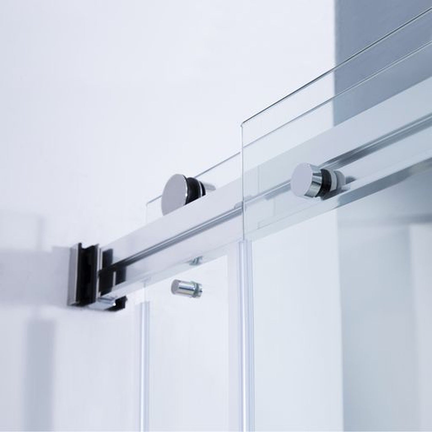 Vinnova Spezia 56" x 76" Polished Chrome Reversible Double Sliding Bypass Frameless Shower Door