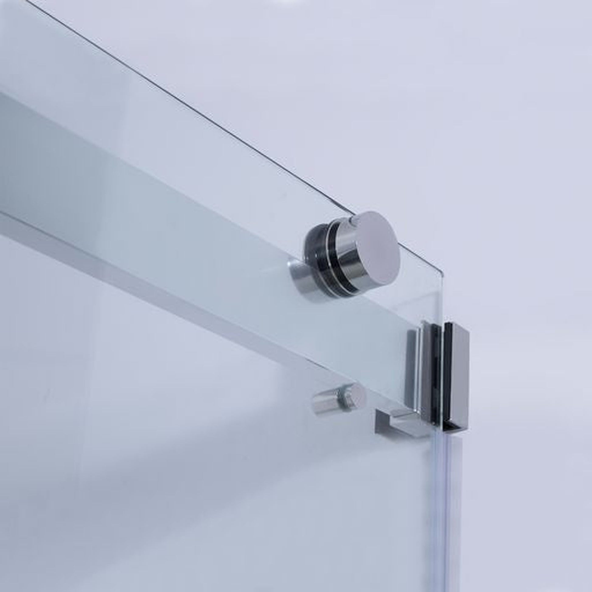 Vinnova Spezia 56" x 76" Polished Chrome Reversible Double Sliding Bypass Frameless Shower Door