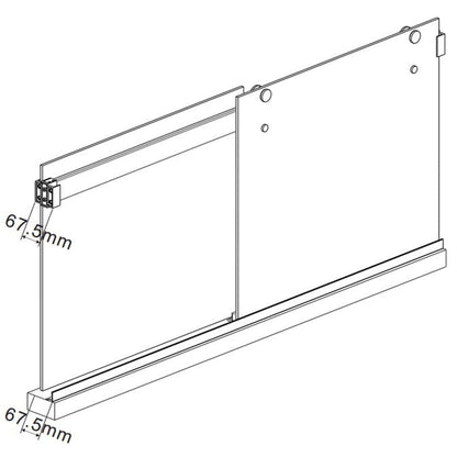 Vinnova Spezia 60" x 76" Brushed Gold Reversible Double Sliding Bypass Frameless Shower Door