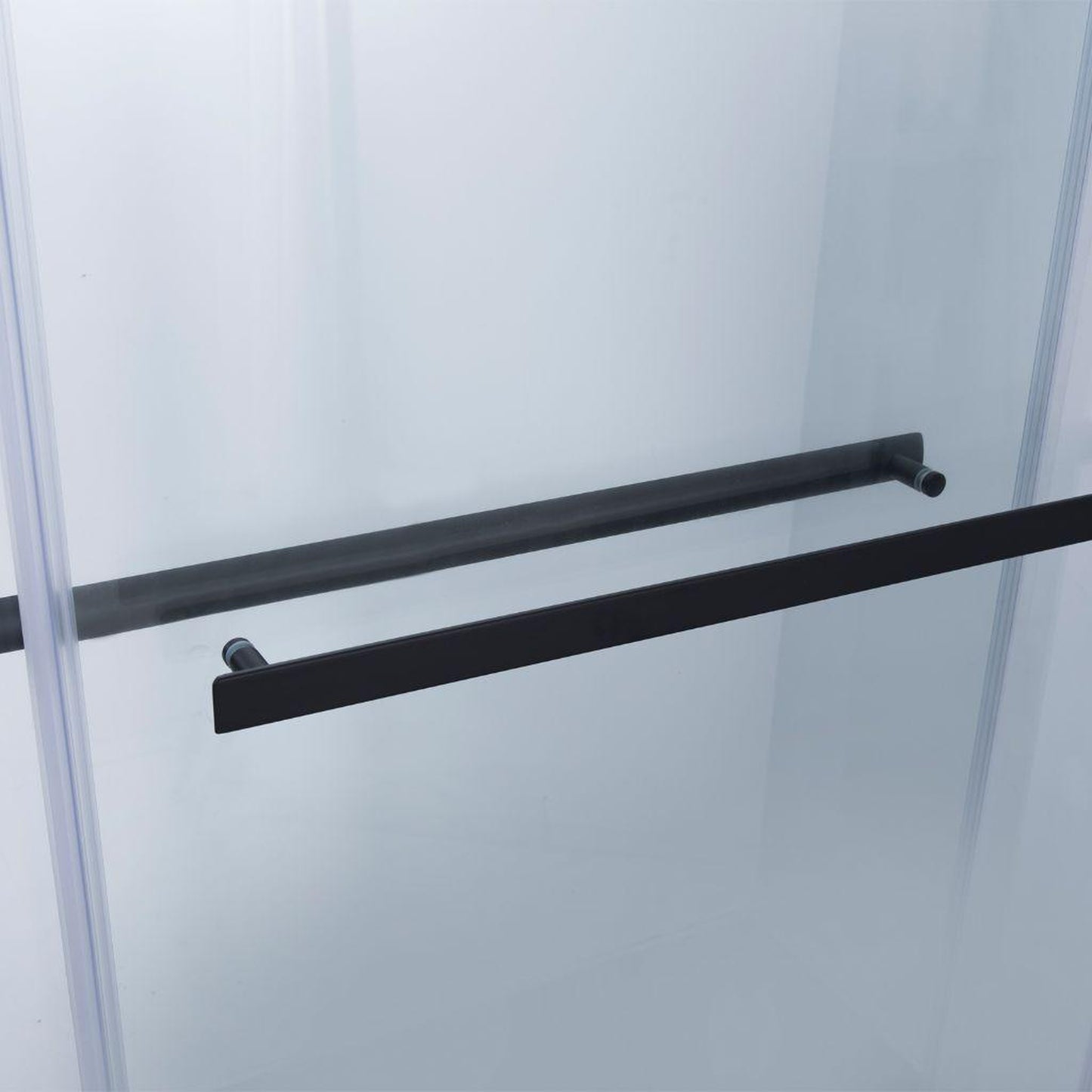 Vinnova Spezia 60" x 76" Matte Black Double Sliding Bypass Frameless Shower Door