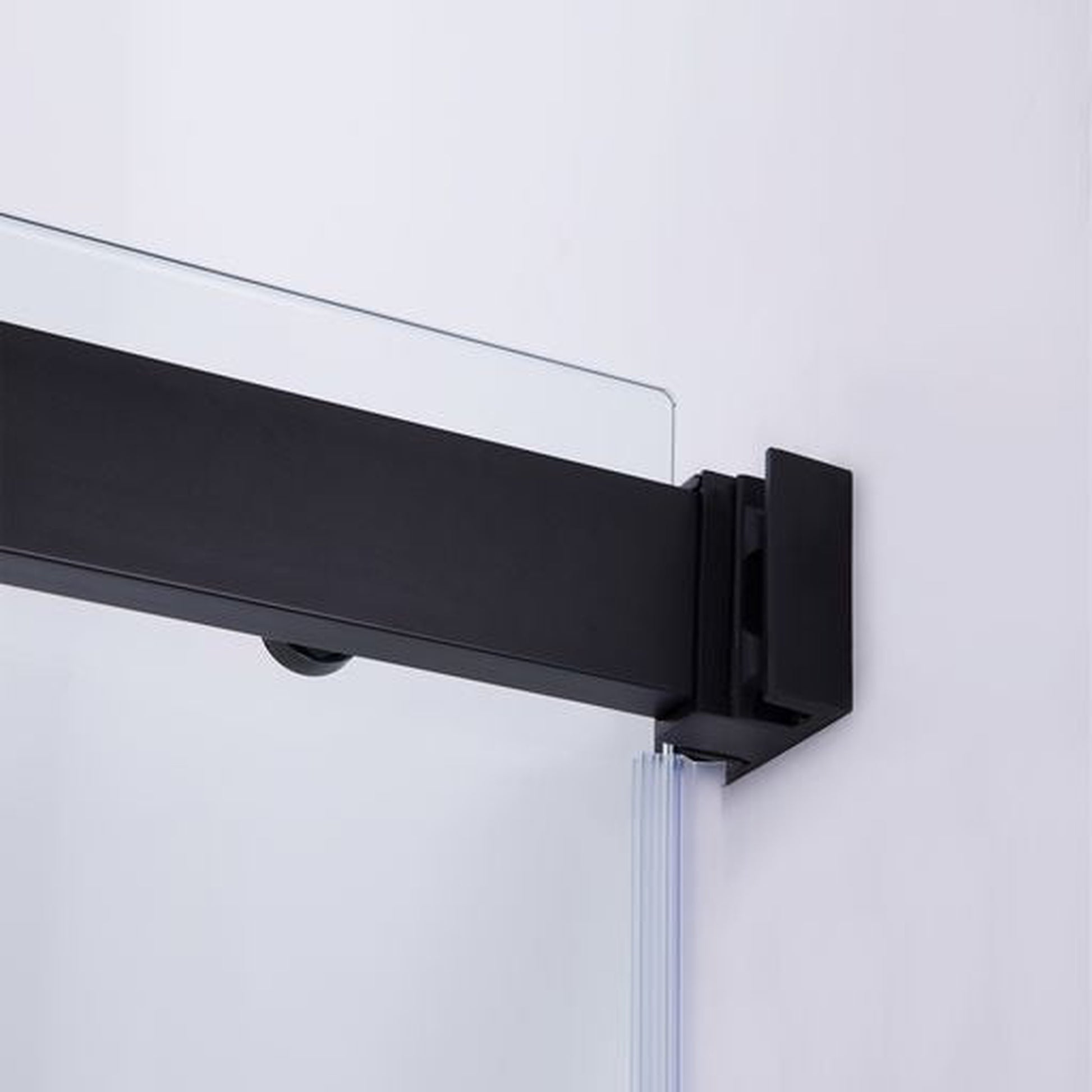 Vinnova Spezia 64" x 76" Matte Black Reversible Double Sliding Bypass Frameless Shower Door