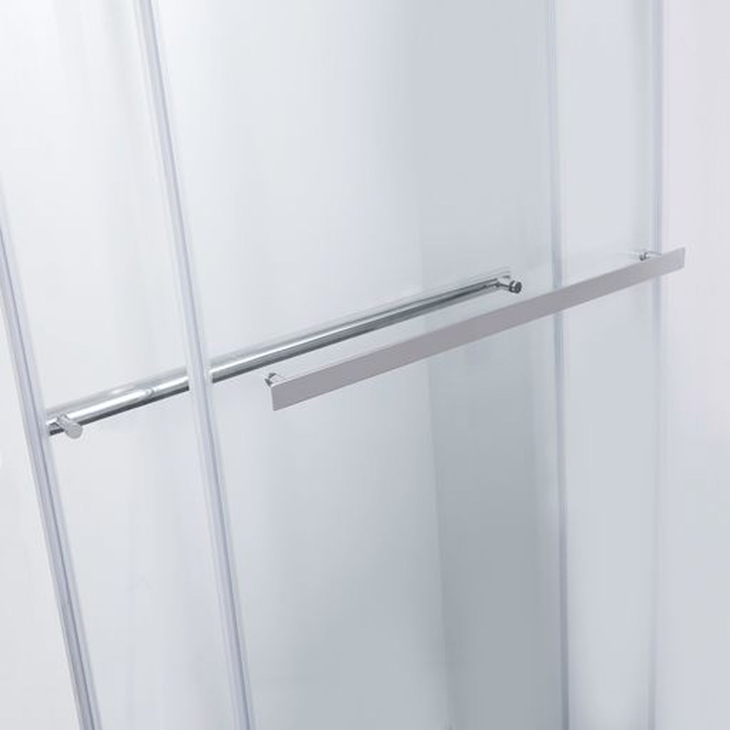 Vinnova Spezia 64" x 76" Polished Chrome Reversible Double Sliding Bypass Frameless Shower Door