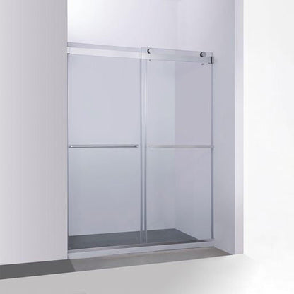 Vinnova Spezia 64" x 76" Polished Chrome Reversible Double Sliding Bypass Frameless Shower Door