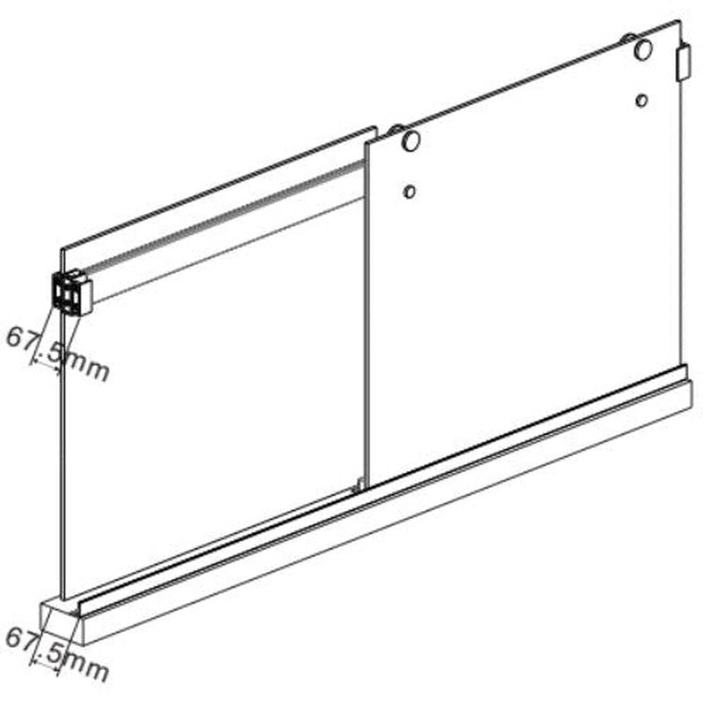 Vinnova Spezia 68" x 76" Brushed Nickel Reversible Double Sliding Bypass Frameless Shower Door