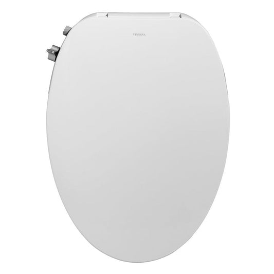 Vinnova Taranto 20" White Elongated Non-Electric Quick Release Hinges Plastic Toilet Seat Bidet