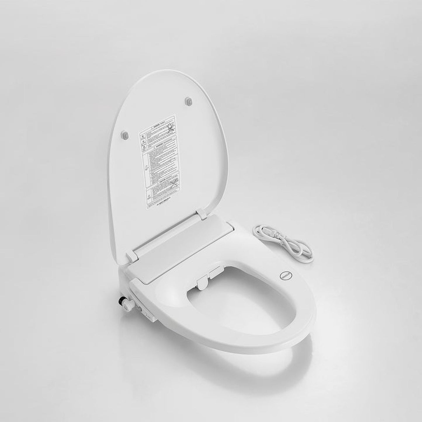 Vinnova Teramo 20" White Elongated Smart Electric Plastic Toilet Seat Bidet With Remote Control