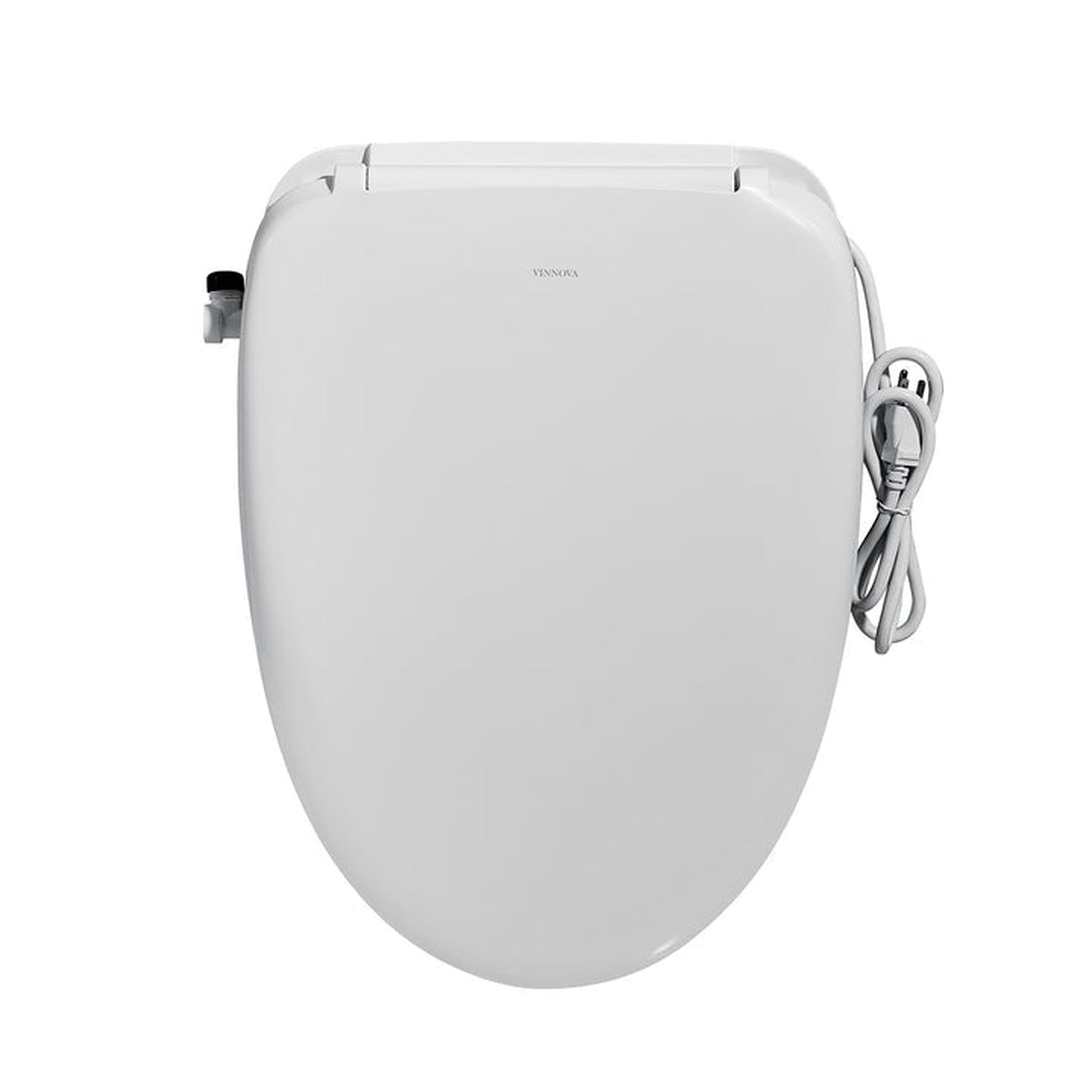 Vinnova Teramo 20" White Elongated Smart Electric Plastic Toilet Seat Bidet With Remote Control