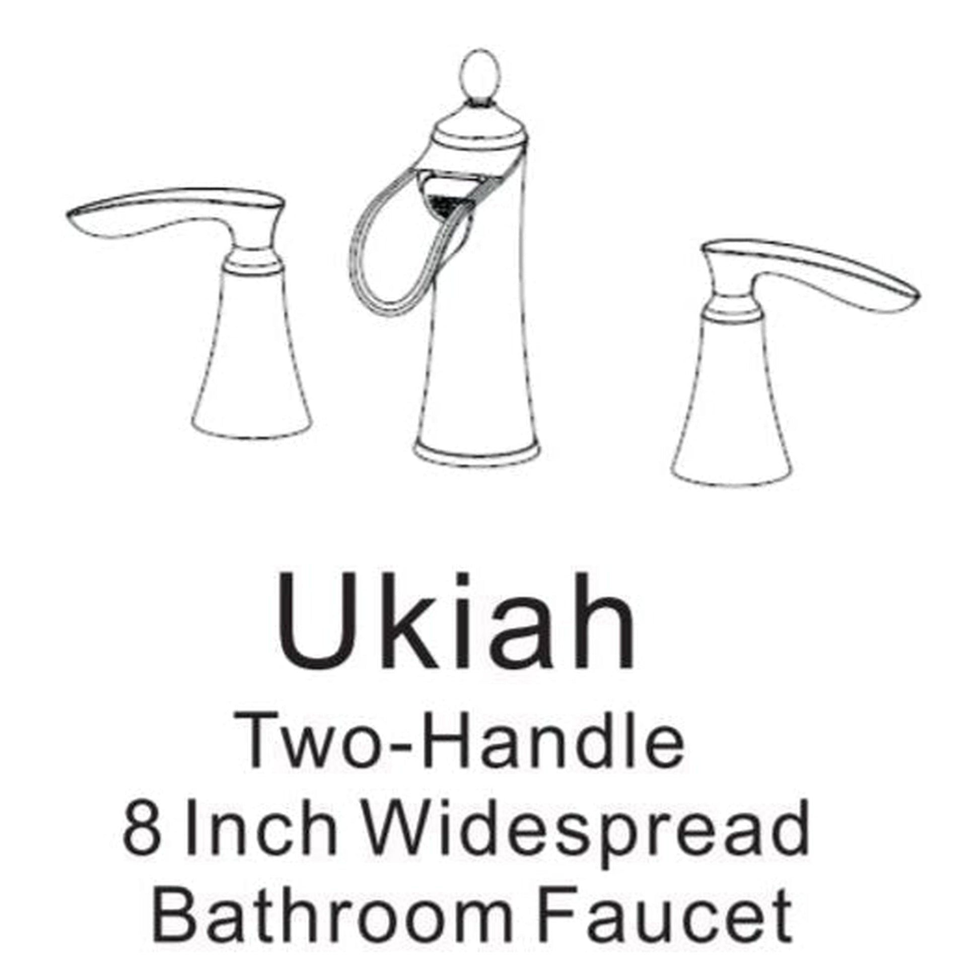 Vinnova Ukiah 7" Two Hole Brushed Gold 8" Widespread Low Arc Waterfall Bathroom Sink Faucet