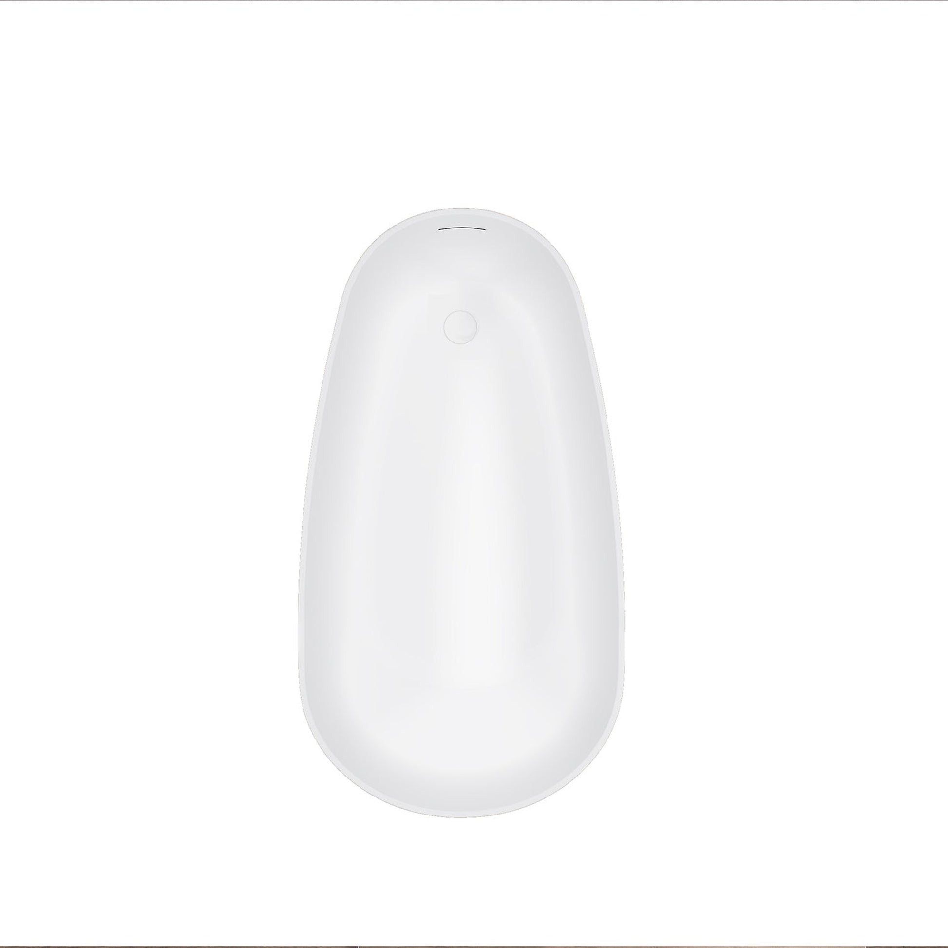 Vinnova Viana 67" x 32" Matte White Oval Freestanding Soaking Acrylic Bathtub