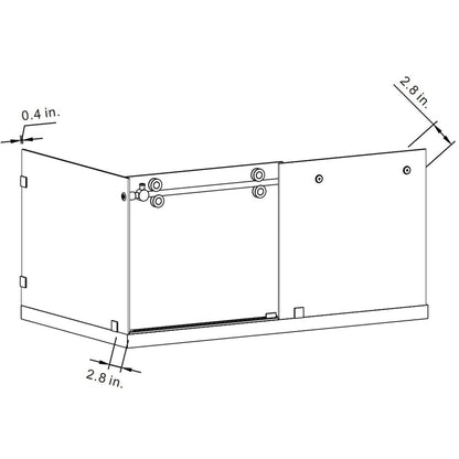 Vinnova Villena 52" x 78" Matte Black Rectangle Single Sliding Frameless Shower Enclosure