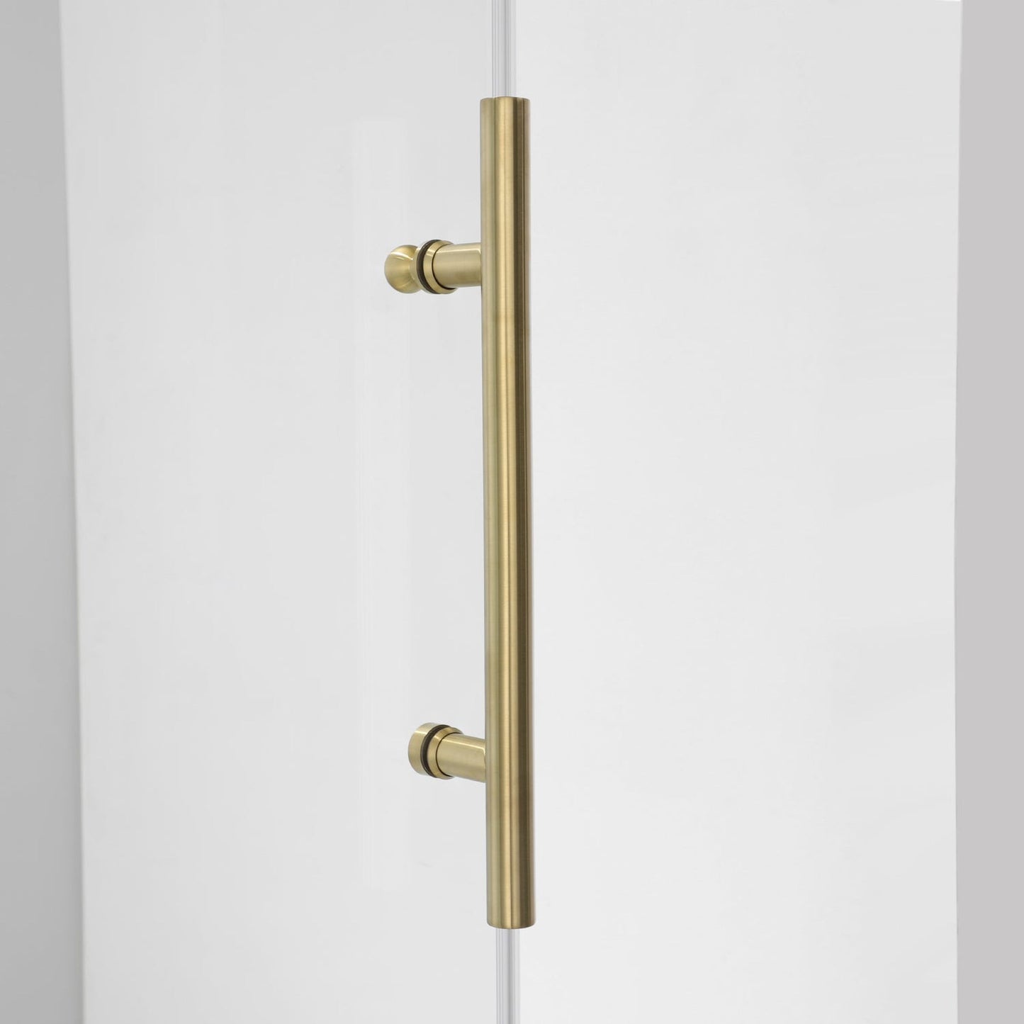 Vinnova Villena 60" x 78" Brushed Gold Single Sliding Frameless Shower Door